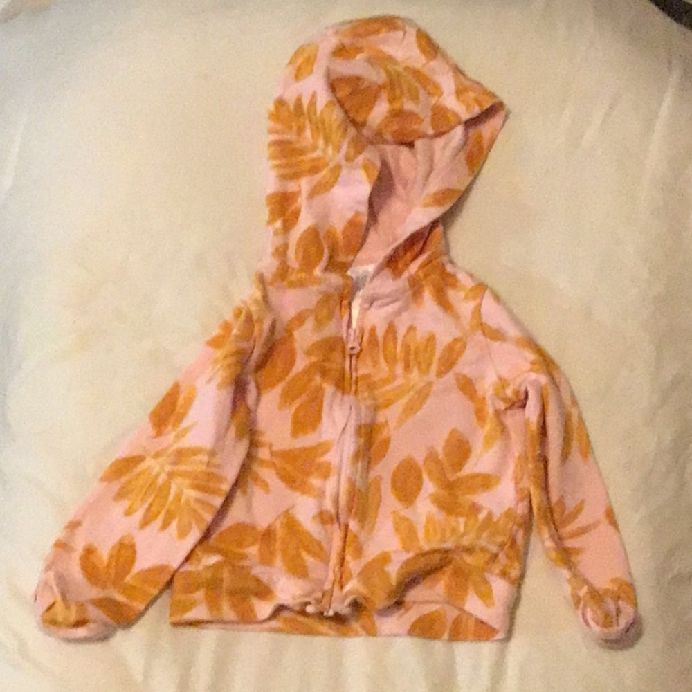 Kids Floral Hoodie - Pink and Orange
